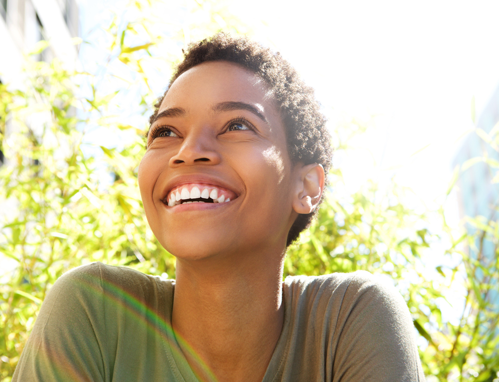 patient with improved smile